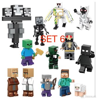 Rôzne figúrky Minecraft 1 - typ lego - nové - 5