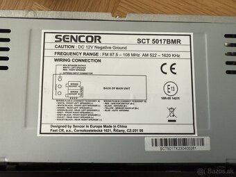 Predám Autorádio SENCOR s Bluetooth SCT 5017BMR - 5
