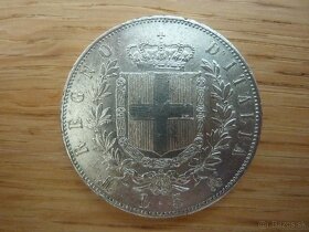 Vzácnejšie 5 Lire 1870 vo veľmi peknom stave - 5