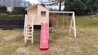 Detsky drevený domcek Middle s montážou a s dovozom - 5