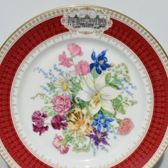 Krásne rozkvitnuté porcelánové taniere z Anglicka - 5