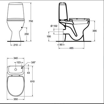 WC kombi IS Sirius zadný W901301 - 5