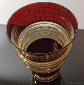 Stará váza Art Deco Bratři Podbirové Nový bor 30 te roky - 5