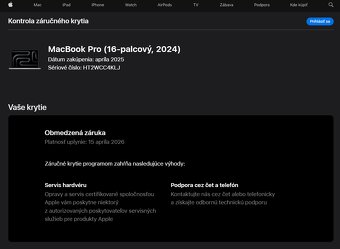 ⭐️ MacBook Pro 16" (2024), M4 PRO, 512TB, 2 cykly batérie - 5