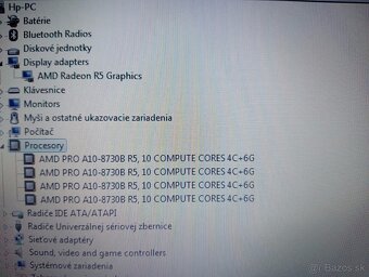 predám Hp elitebook 725 g4 , AMD PRO A10 , 8gb ram , Win 7 - 5
