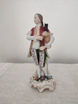 Nemecko Porcelánová soška muž značená - 5