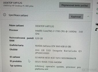 PC – GTX 1060 6GB, i7, 8GB RAM - 5