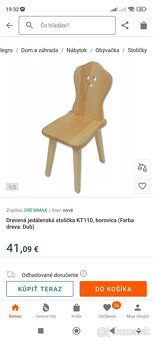 Predám drevené stoličky. - 5