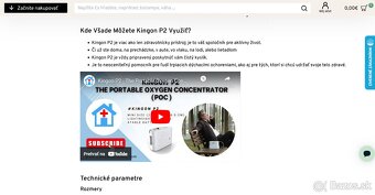 Koncentrátor kyslíka KINGON P2 5L / 2kg - 5