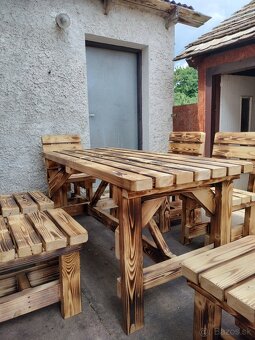 Štýlové masívne záhradné sedenie - 5