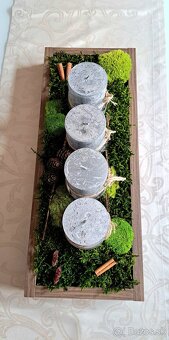 Machové adventné svietniky - 5