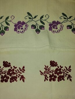 Staré ľanové obrusy. - 5