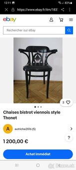 Thonet stoličky 2kusy 350eur, Thonet klavírna stolička 350eu - 5