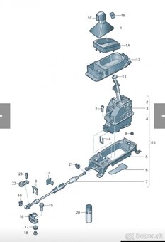 Mikrospínač páky radenia DSG prevodovka 6 a 7 stupňová - 5