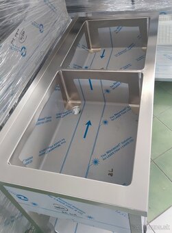 Umývacie gastro stoly, drezy a dvojdrezy s policou - 5