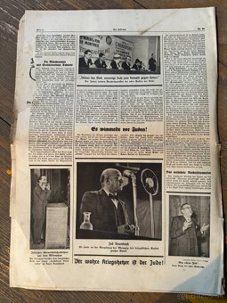 Artefakt 2. sv. vojny - noviny Der Stürmer 12/1940 č.50 - 5