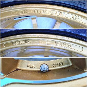 5x100 DOTZ ZLATÉ+CHRÓM Audi VW Škoda Seat Subaru 225/40 R18 - 5