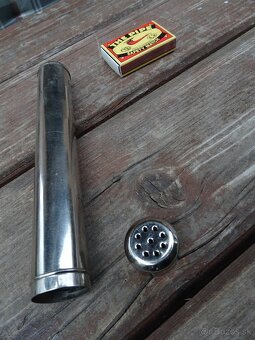 Predám mosadznú starožitnú uzatvárateľnú trubicu - 5