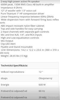 Gemini reproduktor ES-12BLU - 5