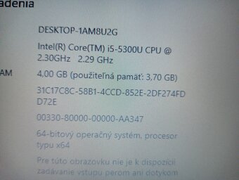 rozpredám notebook Lenovo thinkpad T450 - 5