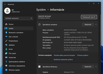 HP EliteBook 840 G4/14"FHD/i7-7500U/SSD M.2 256GB/16GB DDR4 - 5