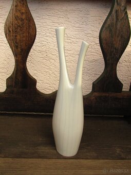 Stará dvojhrdlá vázička Royal Dux - Henrich Marek - 5