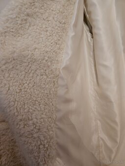 Abercrombie & Fitch - biely kabát faux fur - veľ. S - 5