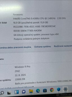 W11 Panasonic tablet i5 turbo SSD 500 - 5