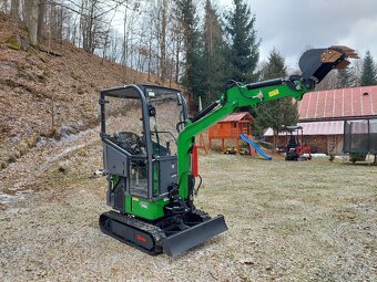 Predám minibáger s kabínou NX11JK RS mimoosé kopanie. - 5