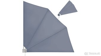 Balkónová skladacia zástena 140x140 cm antracit - 5