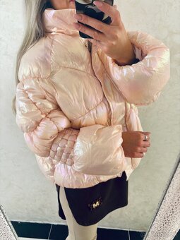 Damska  metalicka bundička pink - 5