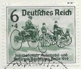 Predám kartu s nalepenými orig..pošt.známkami Deutsche Reich - 5