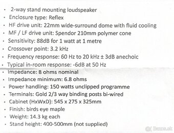 Predam audiofilske reprosustavy Spendor SP2/3 - 5