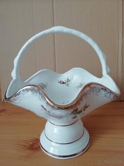 NOVÁ RETRO PORCELÁNOVÁ SÚPRAVA - KOŠÍK, CUKORNIČKA, STOJAN - - 5