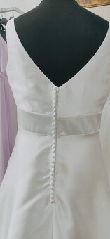 svadobné šaty biele saténové - 5