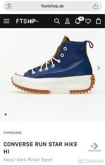 Predám kožené tenisky Converse RUN Star Hike HI - 5