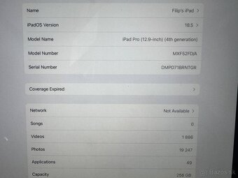 iPad Pro 12,9" 256GB Cellular Vesmírne sivý - 4th Gen - 5