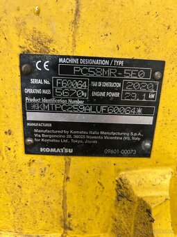 Pásový minibagr KOMATSU PC58MR - 5EO - 5