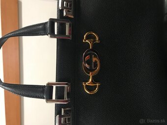 GUCCI ZUMI originál black bags kabelka+zlate nausnice - 5