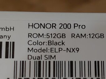Nový nerozbalený Honor 200 Pro Black - 5