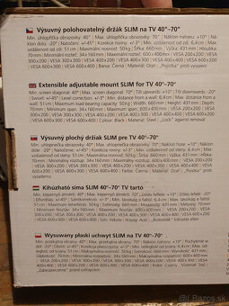 Výsuvný a polohovateľný držiak na TV - 5