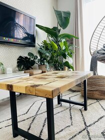 Kávový stôl (s epoxidovými prvkami) - 5