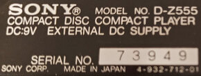 Predám vintage discman Sony D-Z555 - 5