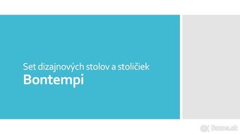 Set dizajnových stolov a stoličiek Bontempi - 5