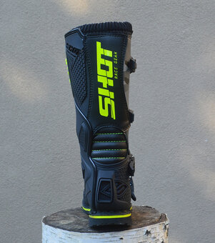 SHOT čižmy ATV ENDURO MX čierne camoflage sivo žlté neo - 5