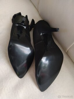 NOVÉ čierne saténové lodičky veľ. 36 (osobný odber) - 5