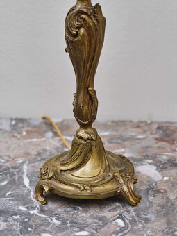 Párové bronzové svietniky z 19. storočia – elektrifikované - 5