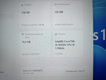 predám Dell latitude 5410 , Intel® Core™i5 , 16gb ram , ssd - 5
