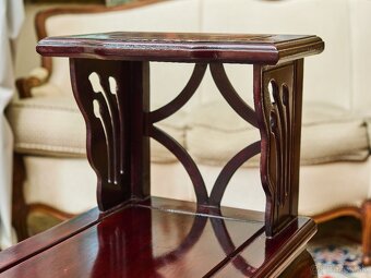 Čínske vyrezávané stolíky – pár - 5