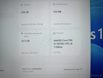 predám Dell latitude 5410 , Intel® Core™i5 , 16gb ram , ssd - 5